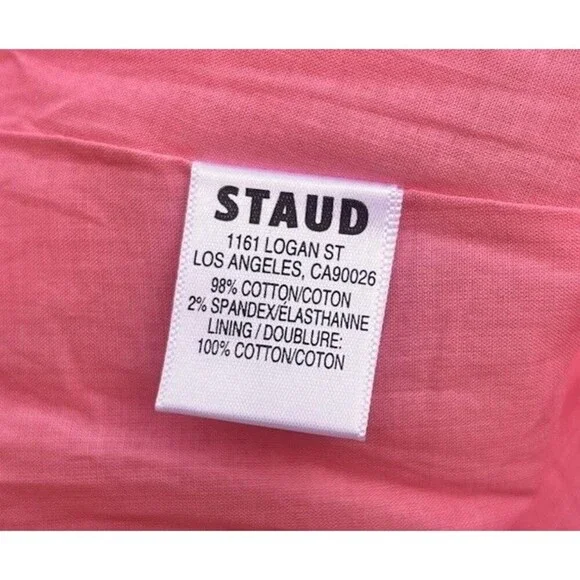 STAUD Landry Shoulder-Tie Smocked Maxi Dress L Wedding Guest Picnic Romantic